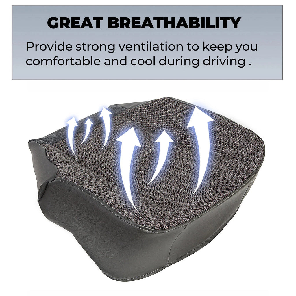 Driver Bottom Cloth Seat Cover for GMC Sierra 1500 2500 (2003–2007) Dark Grey
