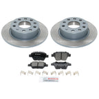 DuraGo Rear Rotors & Bosch QuietCast Brake Pads Kit for Beetle Golf Jetta