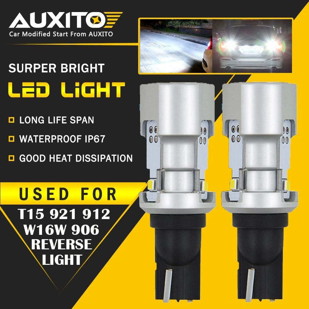 AUXITO T15 921 912 LED Reverse Backup Light Bulb 6000K (Set of 2)