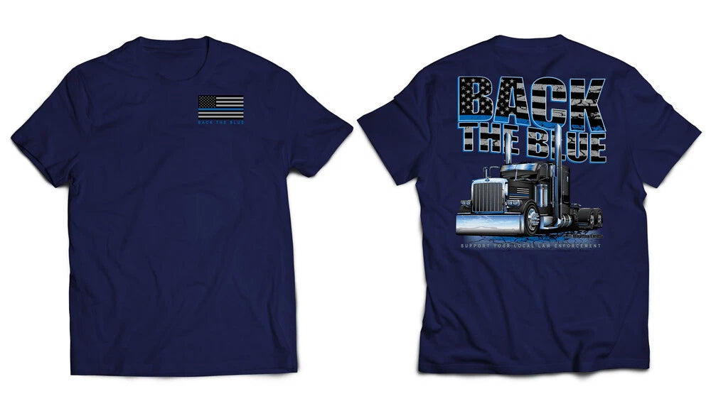 Back The Blue T-Shirt for Big Rig Trucks