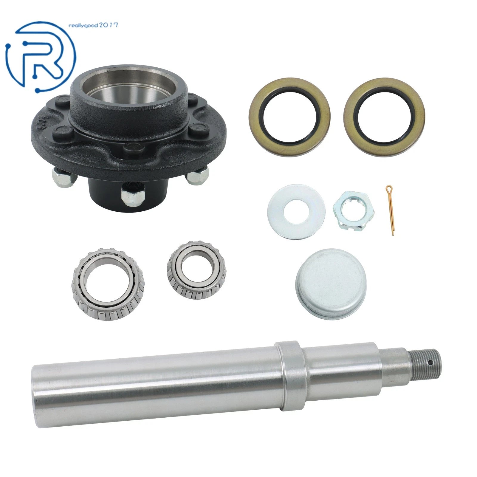 Circle 42 Spindle Trailer Hub Kit for 6 Lug Trailers (4000 lbs)