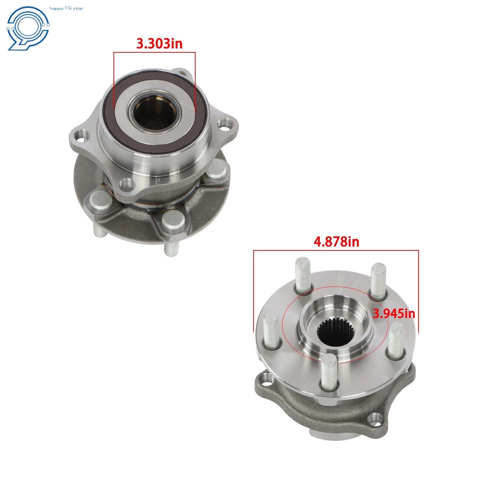2X Rear Wheel Bearing Hubs Assembly for Subaru Outback Forester Legacy (2010–2019) 512401