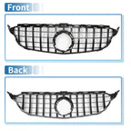 Front Upper Bumper Grille for Mercedes-Benz C250 2013-2016 Black Grills