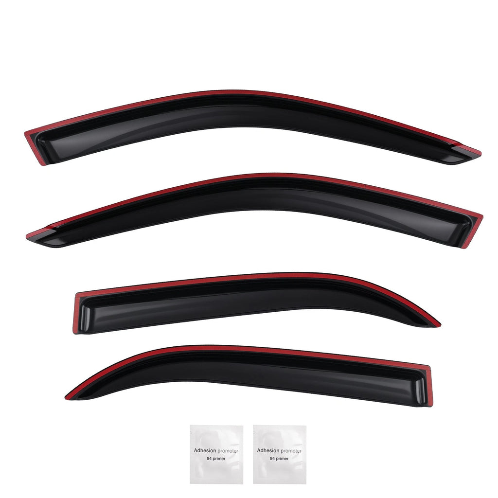 Set of 4 Door Window Visors for Toyota Corolla (1993–1997) Black Rain Guards