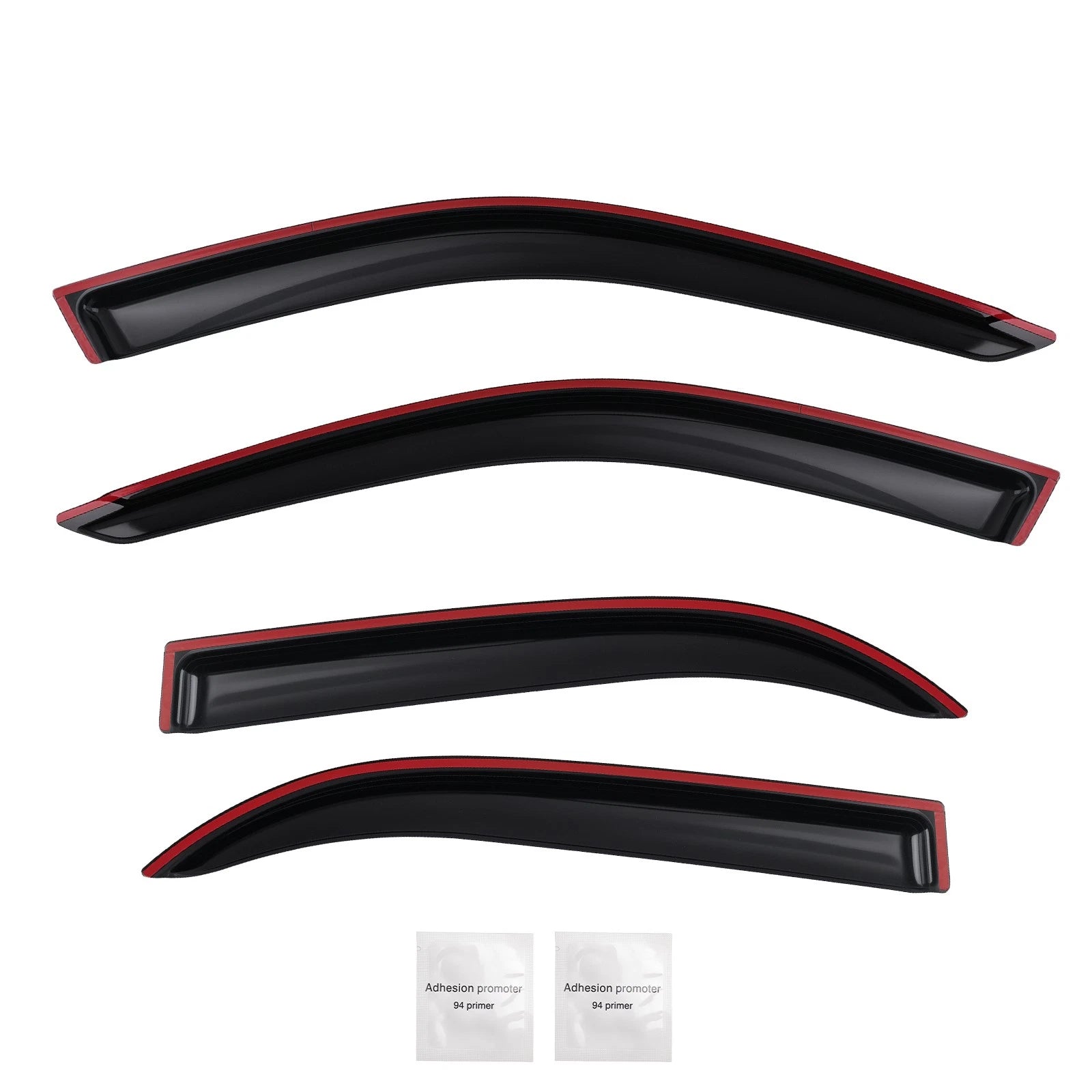 Set of 4 Door Window Visors for Toyota Corolla (1993–1997) Black Rain Guards