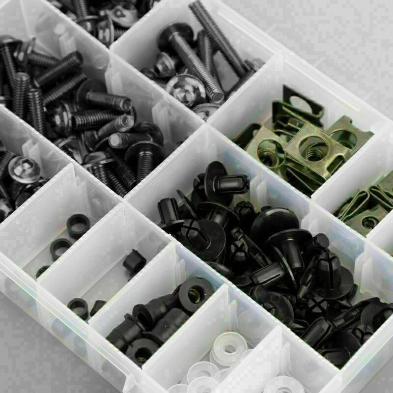 223PCS Fastener Clip Screw Bolt Kit for Motor Sportbike Windscreen Fairing