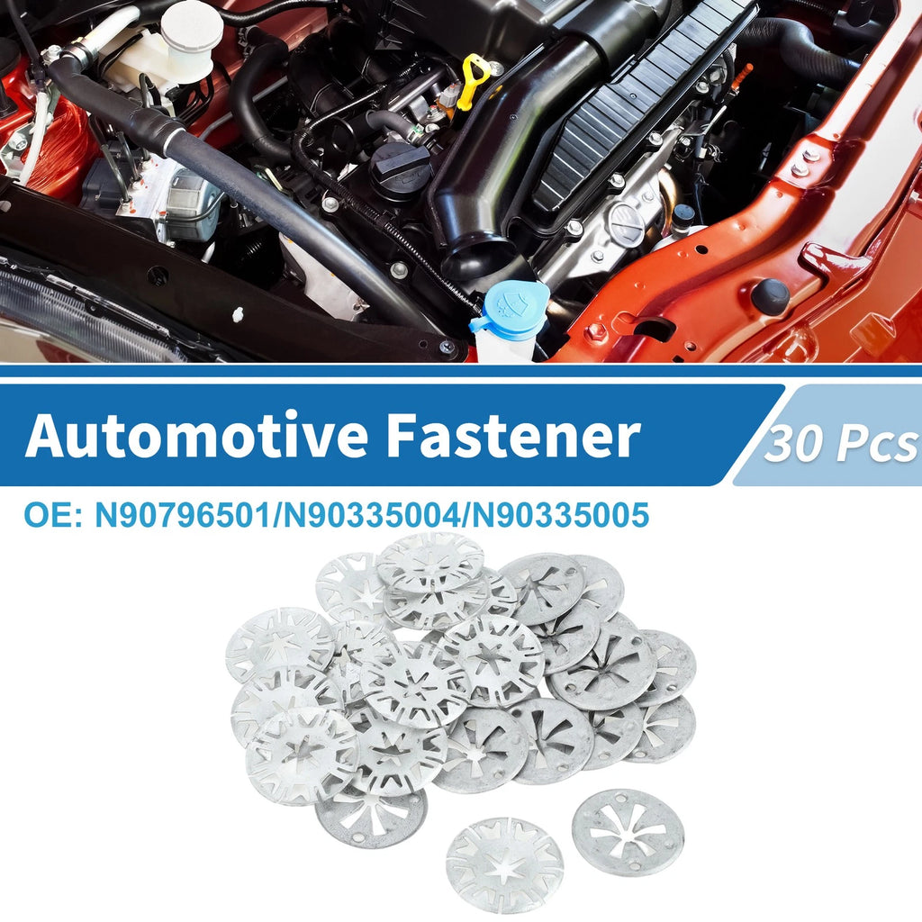 Set of 30 Heat Protection Clamping Discs Washer No.N90796501 for Audi A3 (2015–2024)