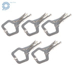5 Pack Rotary Gasket Swivel Pad Locking C-Clamp Pliers