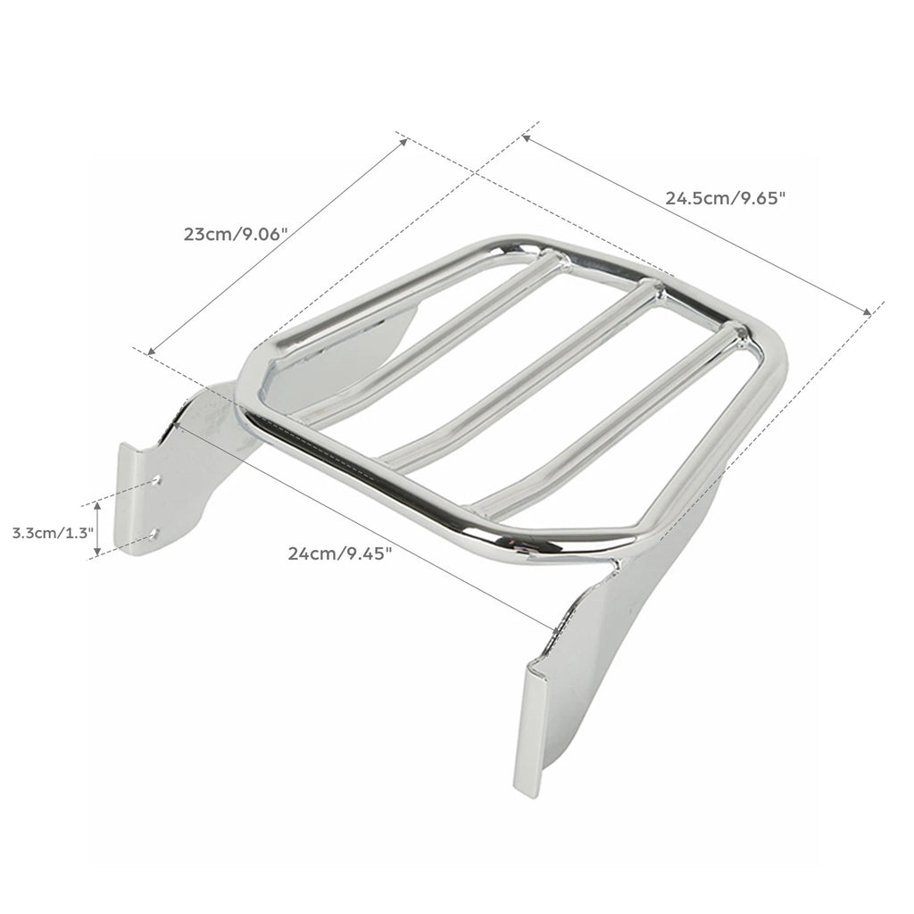 Tapered Sissy Bar Luggage Rack Mount for Harley Night Train FXSTB (2006–2009)