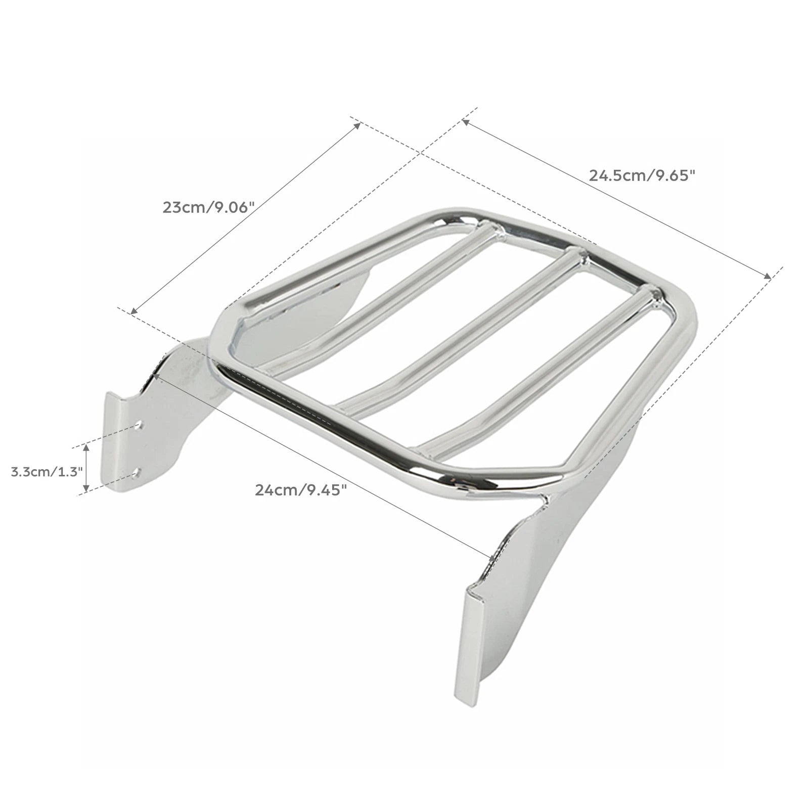 Tapered Sissy Bar Luggage Rack Mount for Harley Night Train FXSTB (2006–2009)