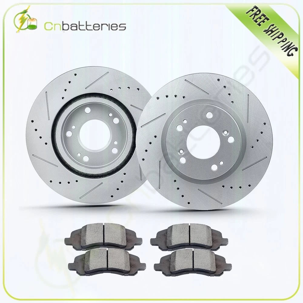 Front Brake Rotors and Ceramic Pads for Mitsubishi Eclipse GS GT Galant GTS (1995–2005)