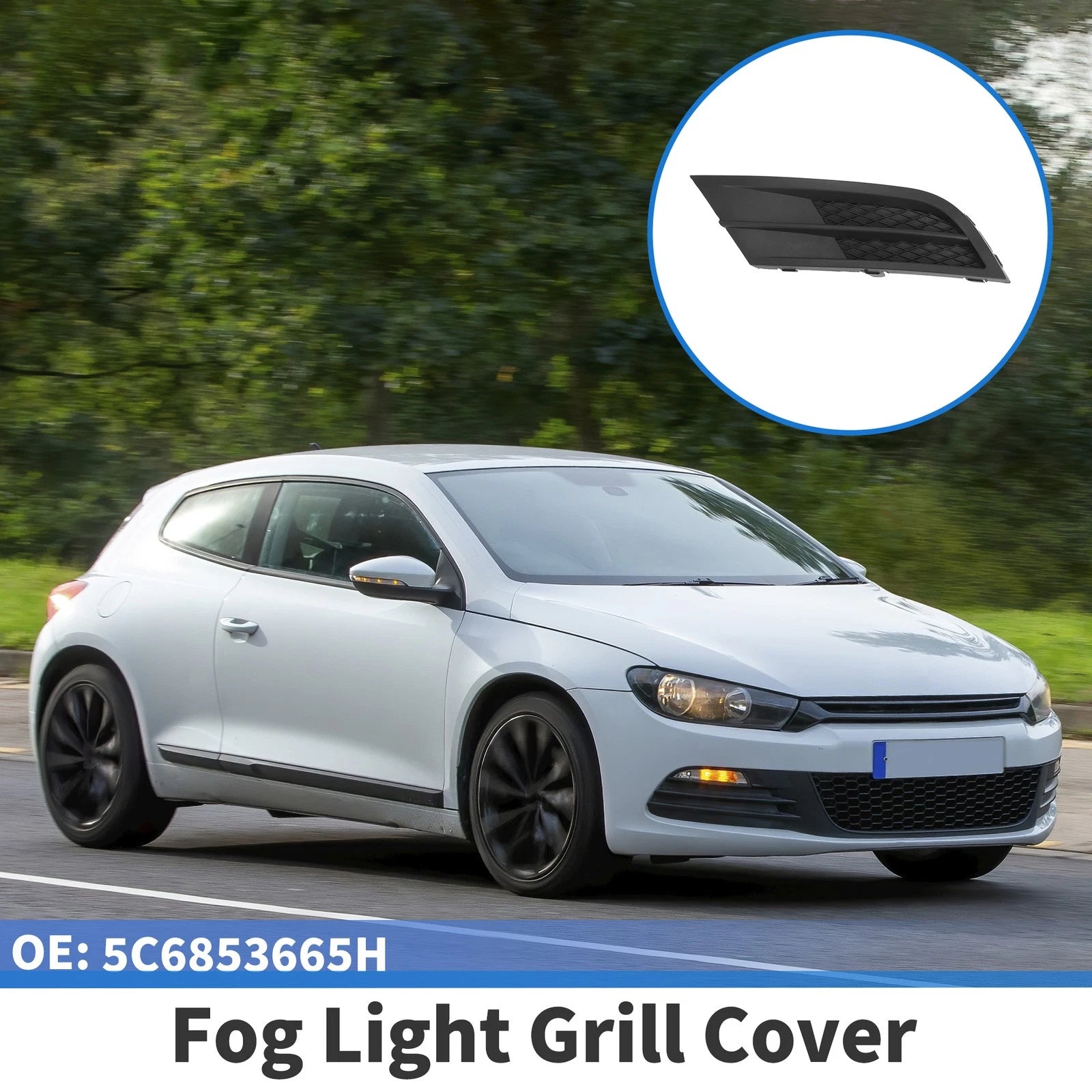 1pc Fog Light Grill for Volkswagen Jetta (2015–2018) No.5C6853665H