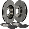 Set of 4 Front Brake Rotors with Ceramic Pads for Chrysler Jeep Compass, Patriot, Dodge Avenger