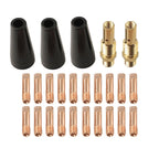 25PCS MIG Welding Replacement Kit Nozzles Tips Diffusers