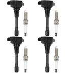 Set of 4 Ignition Coils & 4 Spark Plugs for Nissan Frontier (2005–2019)