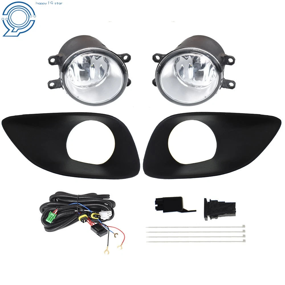 Fog Light Lamps Set for Toyota Yaris Sedan (2007–2011) with Switch Wiring
