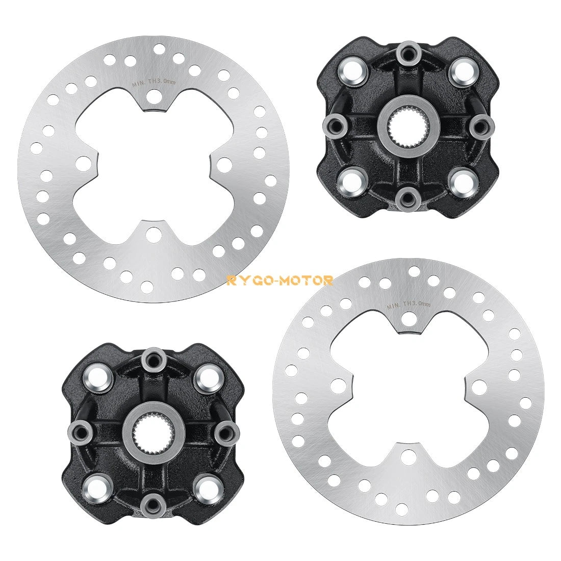 Front Left Right Wheel Hub w/Brake Rotor for Honda Rancher 420 TRX420 (2014–2024)