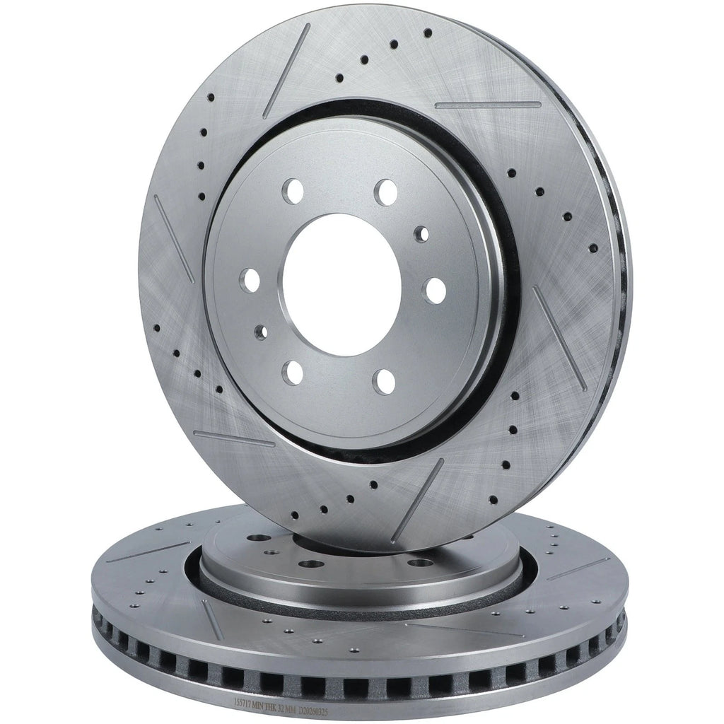 Front Drilled Slotted Brake Rotors for Ford F-150 (2015–2020)
