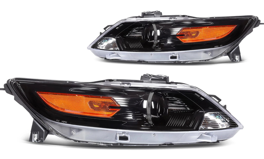 2X Headlight Assembly for Ford Taurus (2010–2012) Black Projector