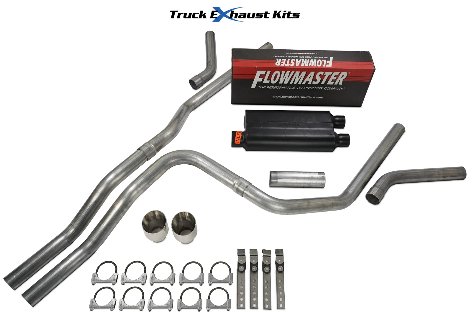 Dual Exhaust Kit for GMC Yukon (2007–2014) - 2.5" C Exit, Flowmaster 50 Series