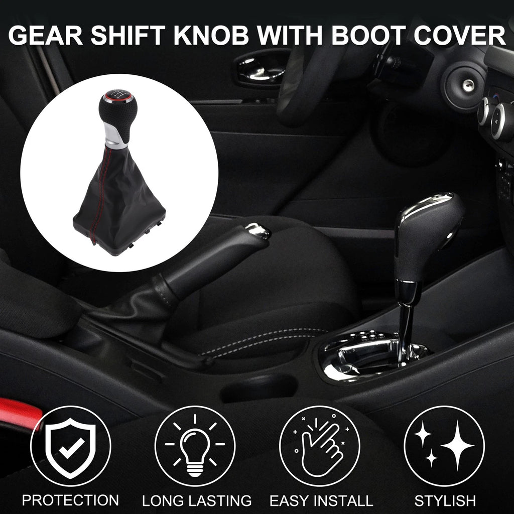 6 Speed Gear Shift Knob w/ Cover No. 4F0863278 for Audi A6 (2005–2011)