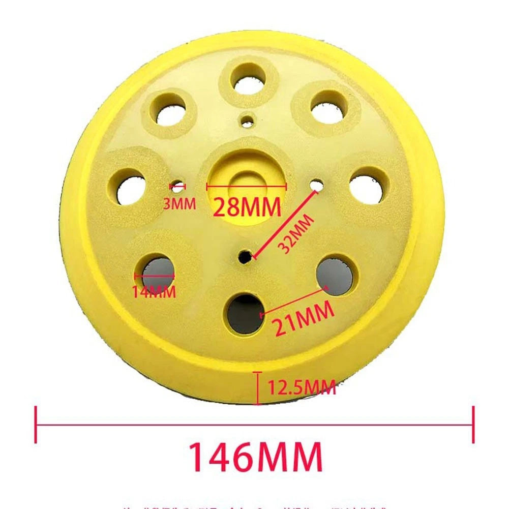 8 Hole Rubber Backing Pads for Electric Sanders (146mm)