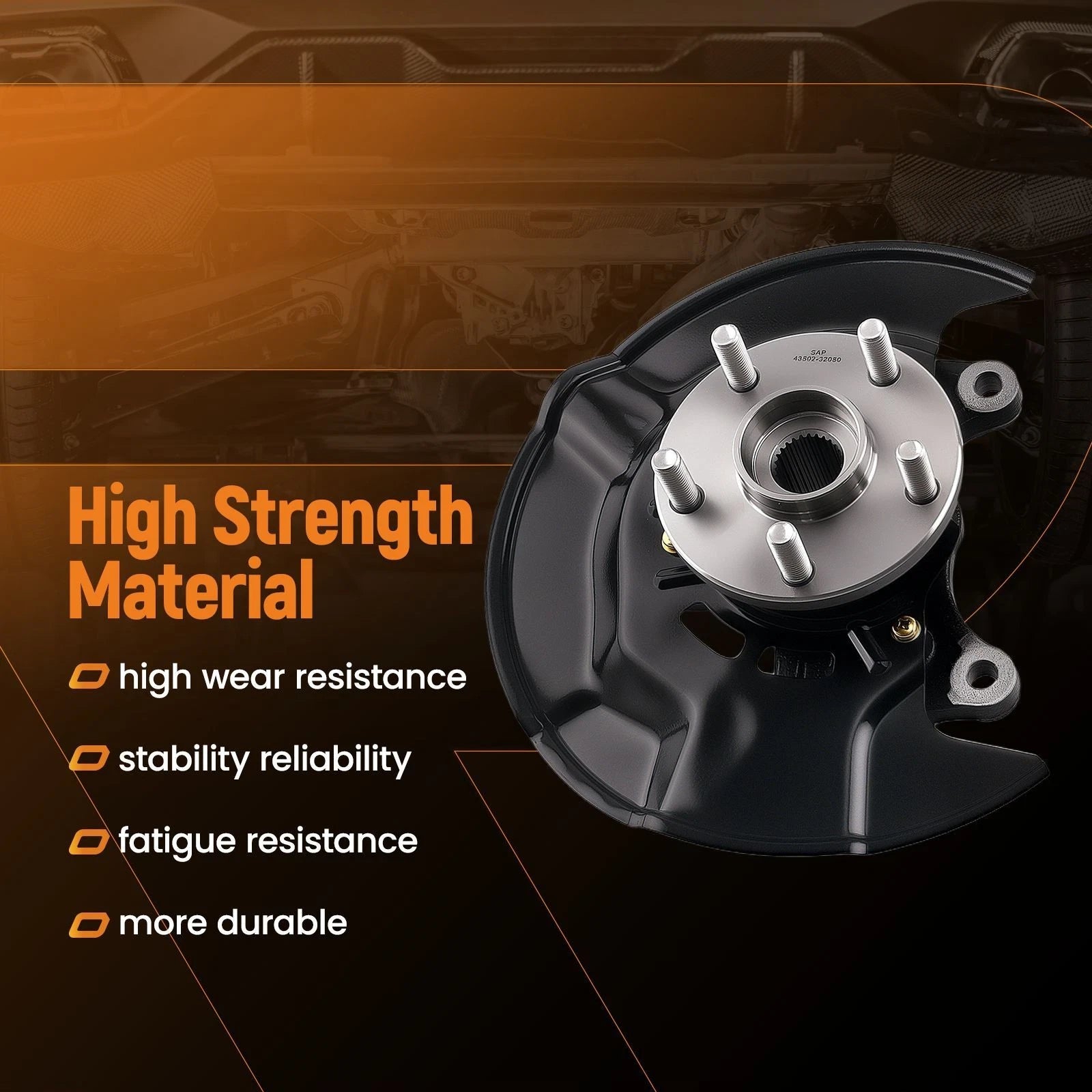 Front Steering Knuckles and Wheel Hub Bearings for Toyota Corolla Matrix (2014–2018)