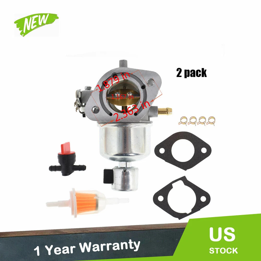 2 Pack Carburetor Kit for Kawasaki FR651V (YYYY–YYYY)