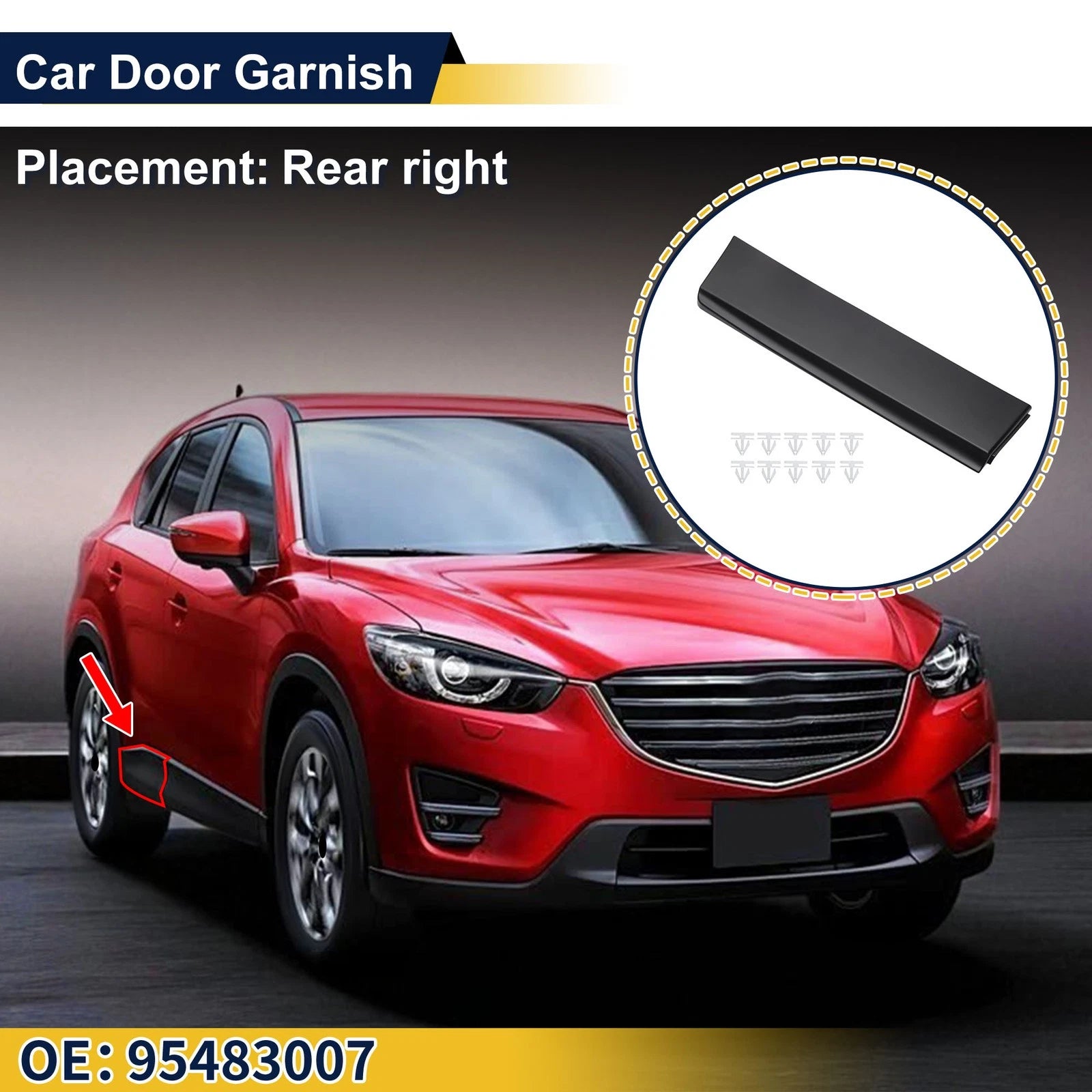 Door Side Lower Trim Rear Right No. 95483007 for Buick Encore (2013–2019)