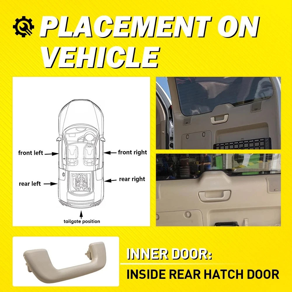 Inside Rear Door Grip Handle with Clips for Toyota Lexus GX470 (2003-2009)