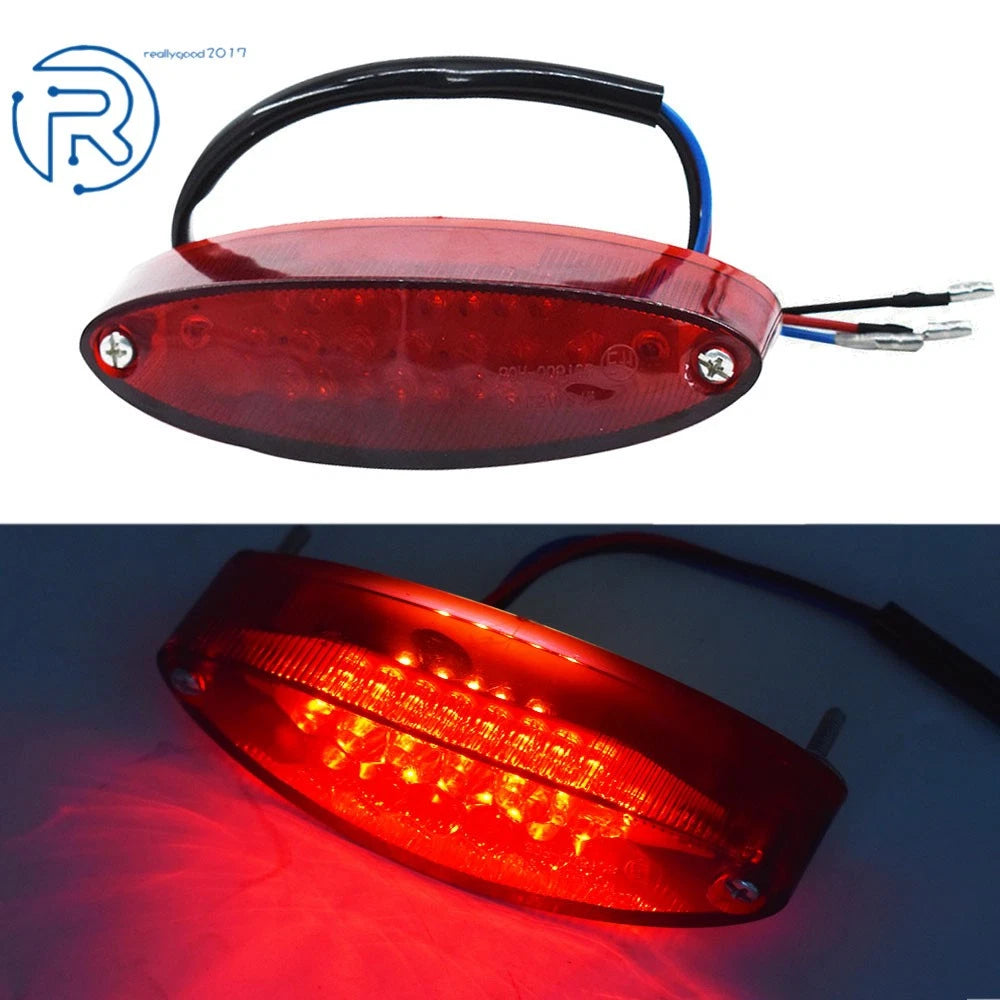 LED Brake Stop Running Tail Light for Universal Motorcycle Bobber ATV Dirt Bike