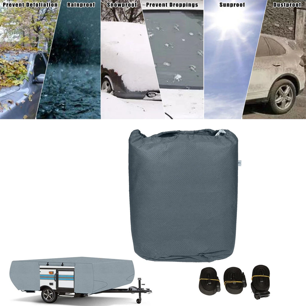 RV Trailer Cover for Folding Pop Up Camper (2016–2018) - Scratch Resistant, Anti-UV