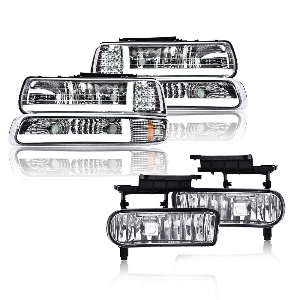LED DRL Headlights and Fog Lights for Silverado/Suburban (1999–2006)