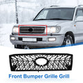 Front Upper Hood Bumper Grille for Toyota Land Cruiser 100 (2005–2007) Black