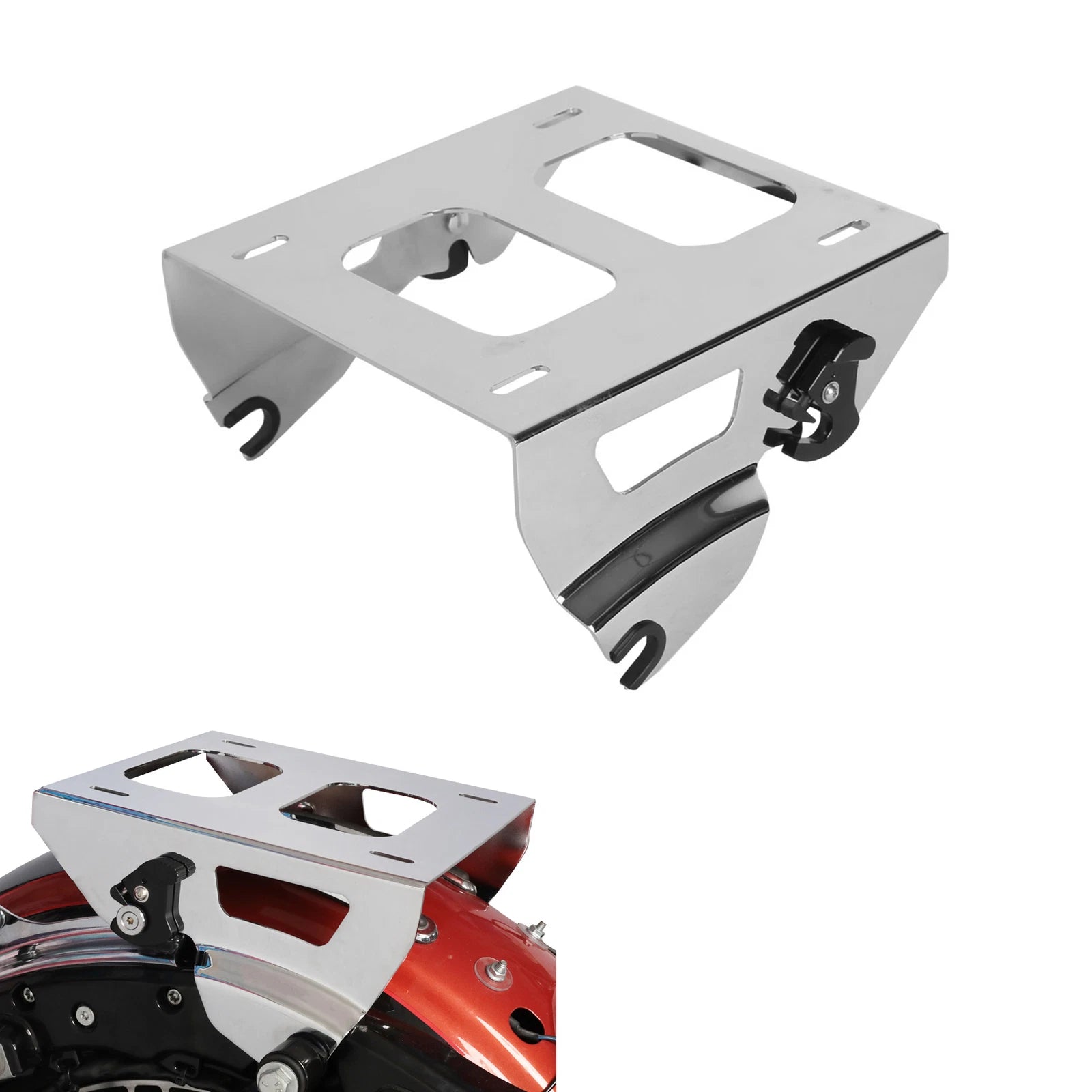 Detachables Solo Mounting Rack for Harley Touring Glide (2014–2025) 25 Chrome
