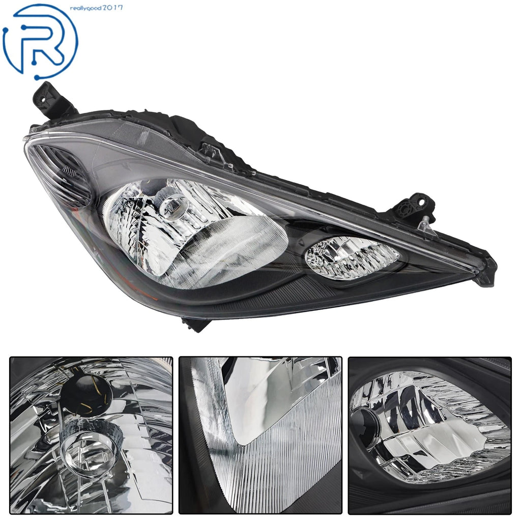 Headlamp Assembly for Honda Fit Sport (2009–2011) Right Side Halogen Black