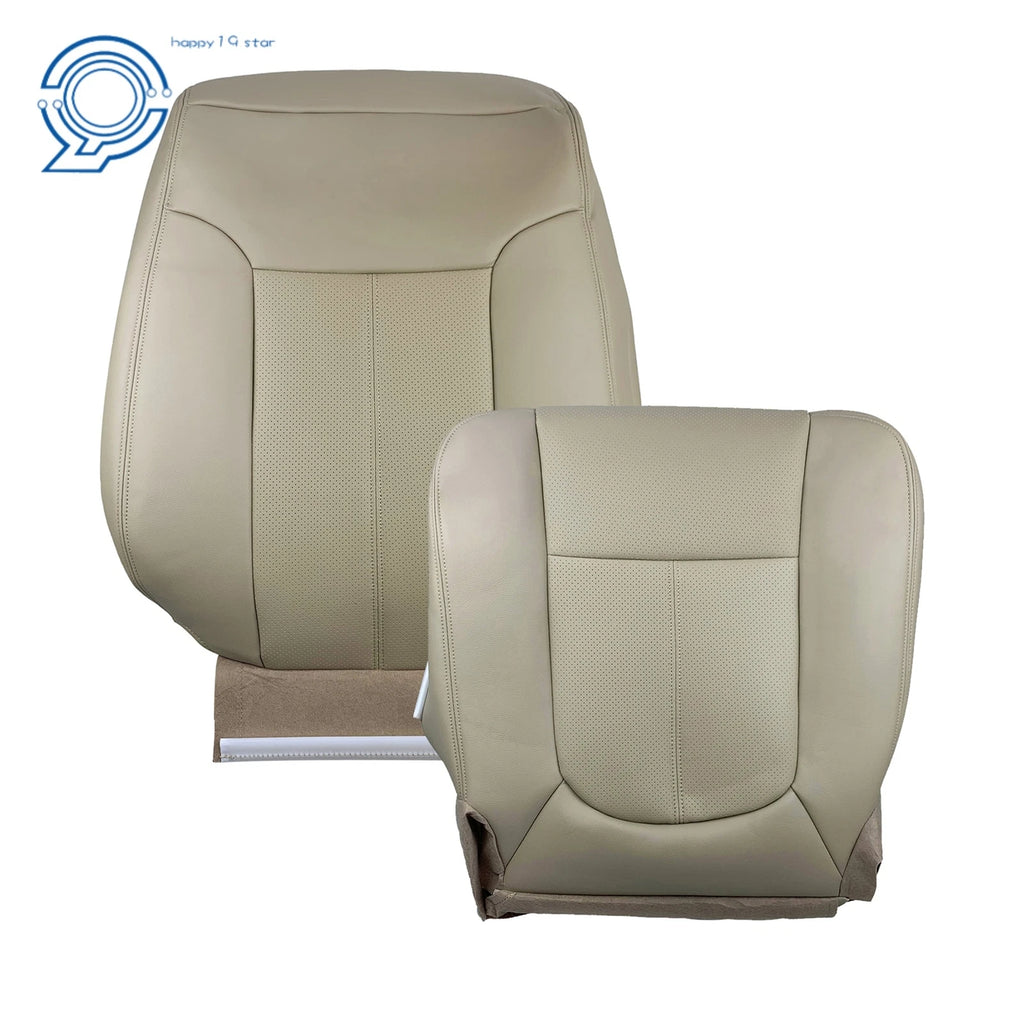 Leather Tan Seat Cover for Ford F250 F350 (2011–2016) Driver Top & Bottom