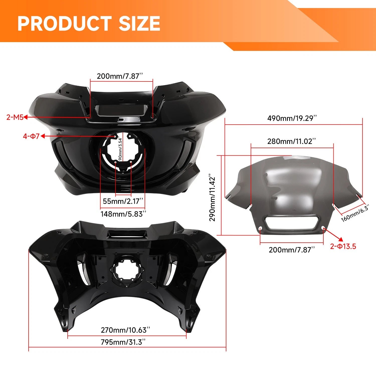 Headlight Fairing Windshield for Harley FXRST (2022) 1YZZ