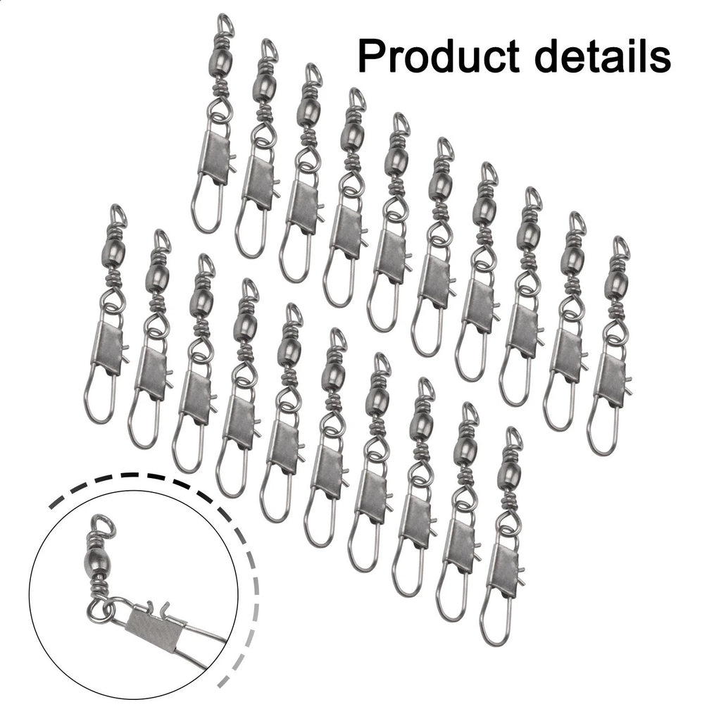 Stainless Steel Swivel Set with Snap Links for Fishing Line Management