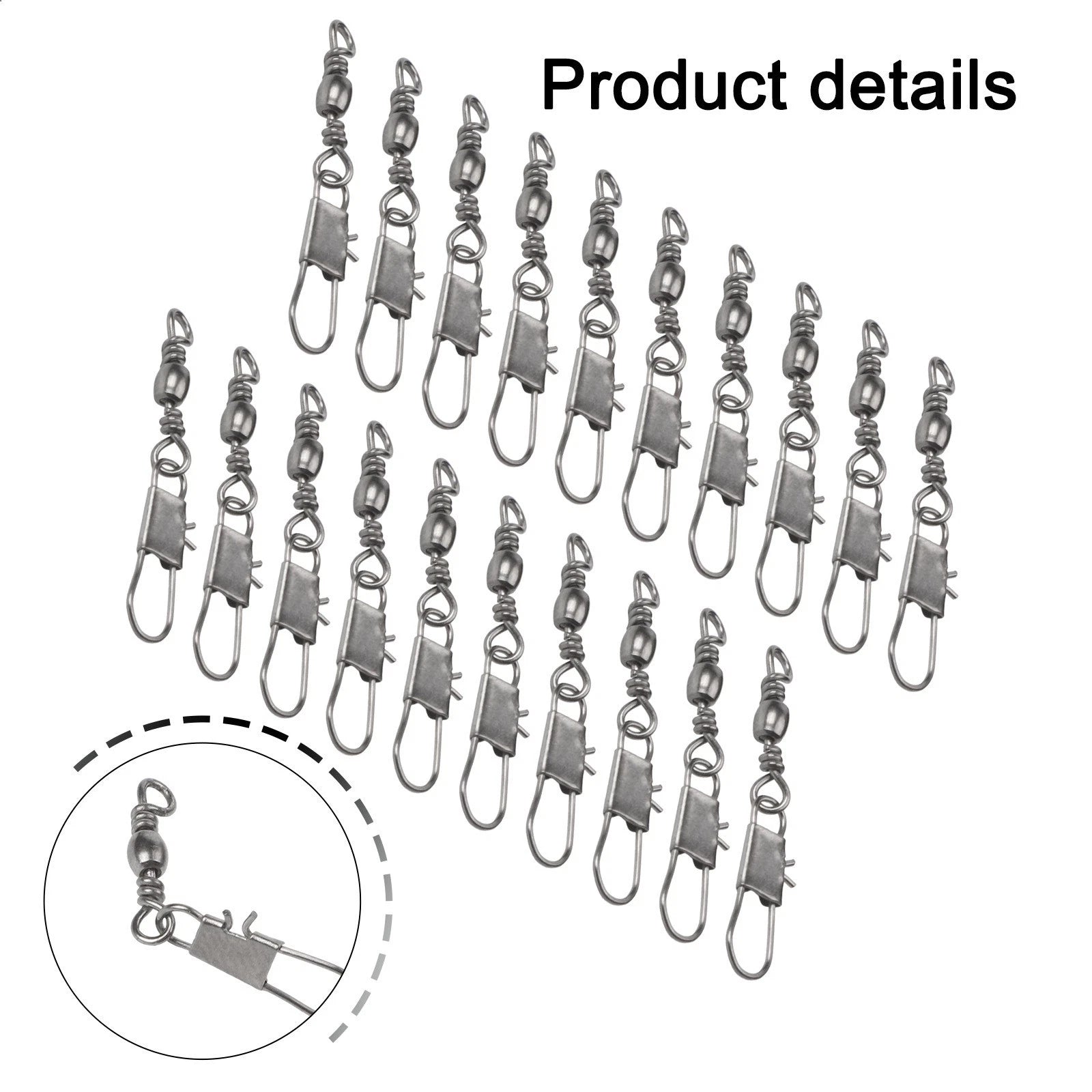 Stainless Steel Swivel Set with Snap Links for Fishing Line Management