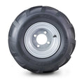 18X9.5-8 Lawn Mower Tire & Wheel Set of 2 with 4x4" Silver Wheel (13070)