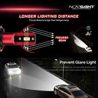 2X H11 H8 H9 LED Headlight Bulbs for NOVSIGHT (Hi/Lo Beam, 60W, 6000K)