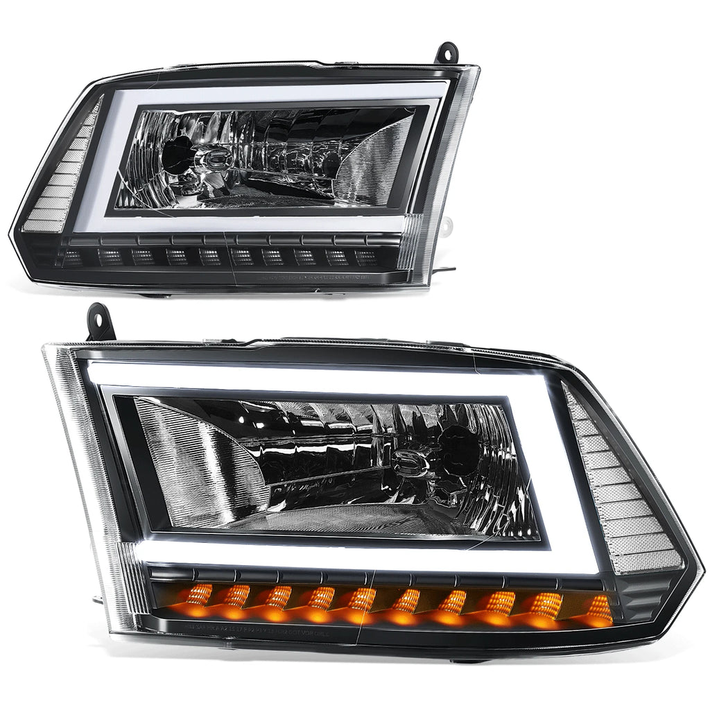 C-LED DRL Sequential Turn Signal Headlights for RAM 1500 (2009–2024)