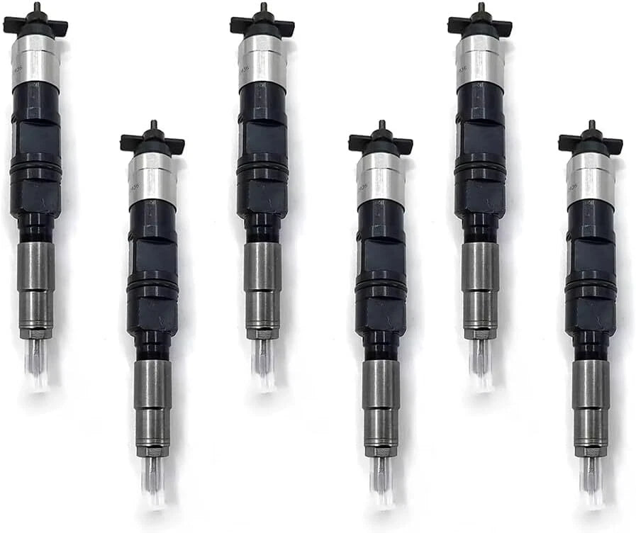 Set of 6 Common Rail Injectors 0950008800 RE524382 for John Deere