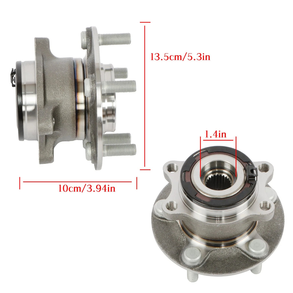 2X Rear Wheel Hub Bearings for Mitsubishi Outlander (2014–2020) AWD
