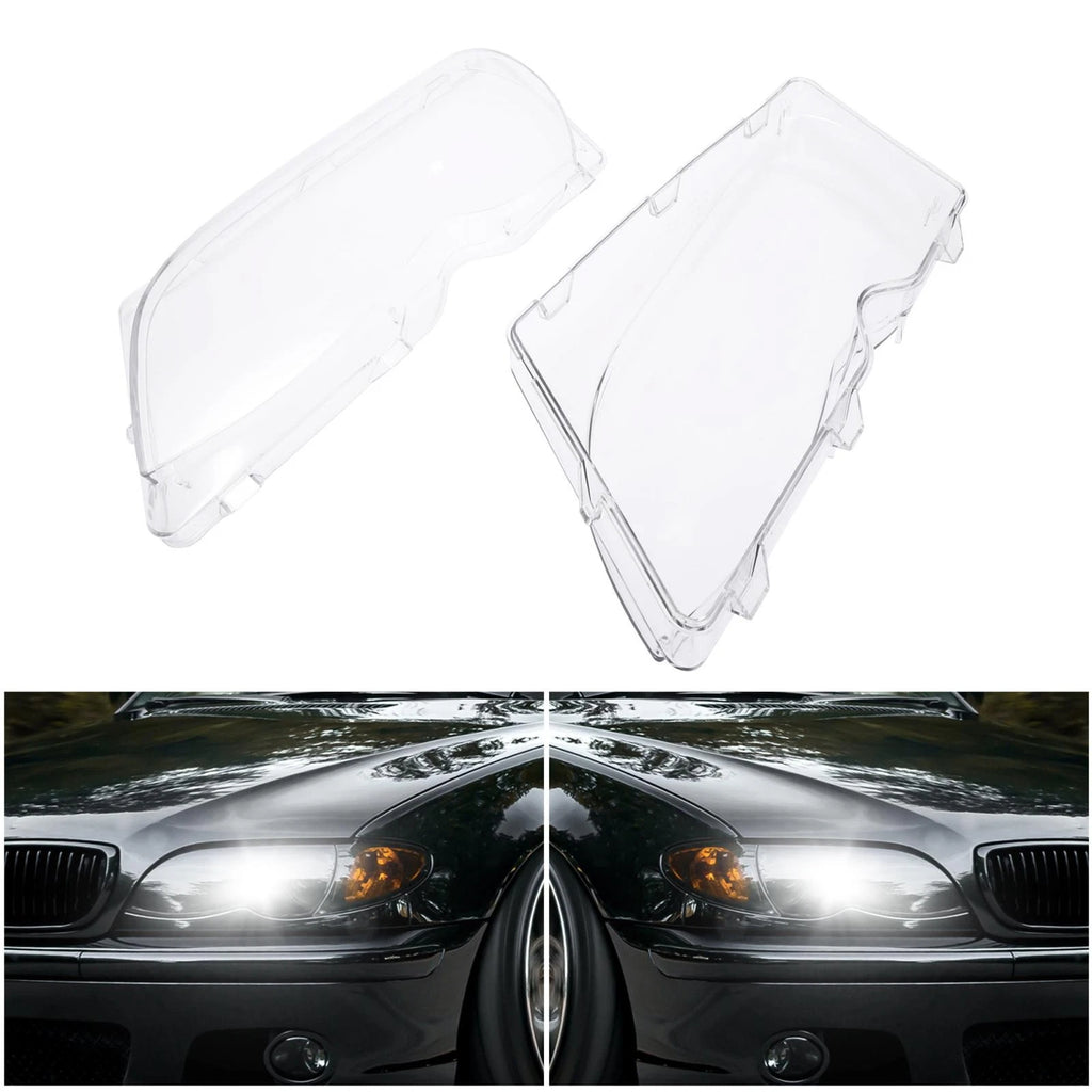 1 Pair Headlight Lens Cover for BMW E46 (1998–2006) 63126924045