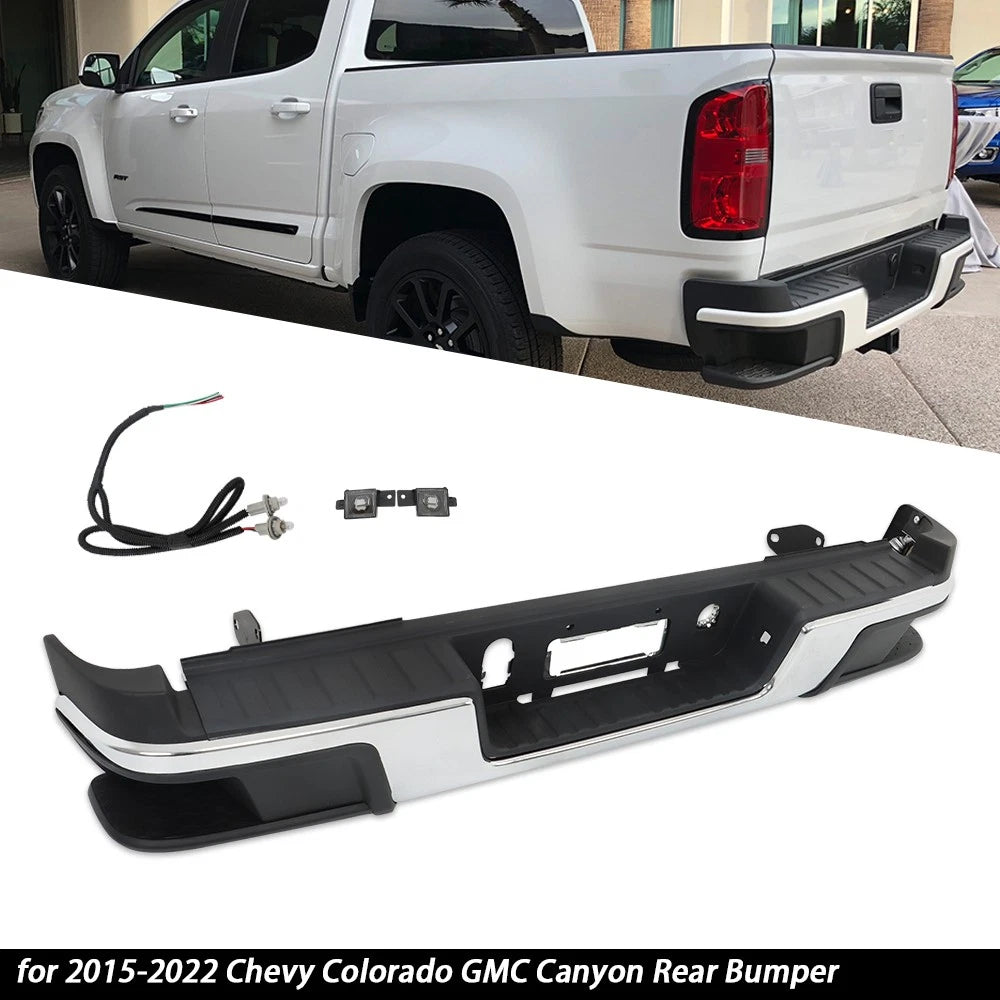 Chrome Rear Step Bumper for Chevy Colorado GMC Canyon (2015â2022)