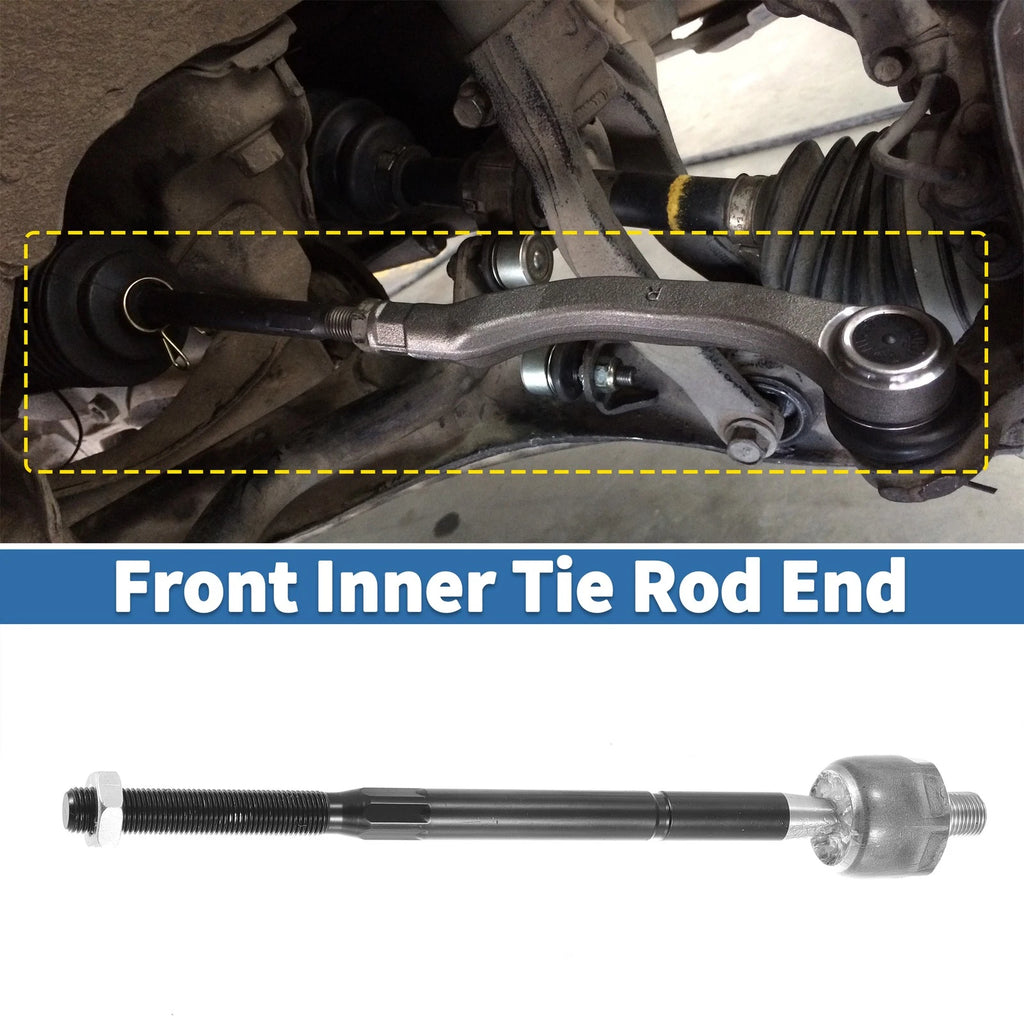 2X Front Inner Tie Rod End Links for Ford Explorer (2011–2019) & Lincoln MKT (2013–2019)