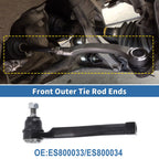 2X Front Outer Tie Rod End Links for Pontiac G3 (2009–2010) No. ES800033/ES800034