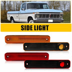 Set of 2 Front Rear Bumper Side Marker Light Housings for Ford F100/F150/F250 (1973–1979)